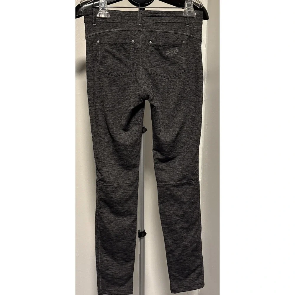 Kuhl Mova Grey Skinny  Leggings Gray Space Dye 5 Pockets Women's Size 8 Short